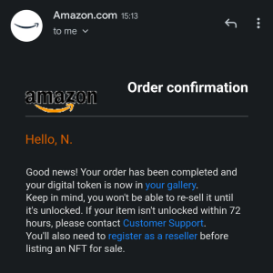 The Devil&rsquo;s in the Details: Amazon Receipt Exposes NFT Gameplan 2